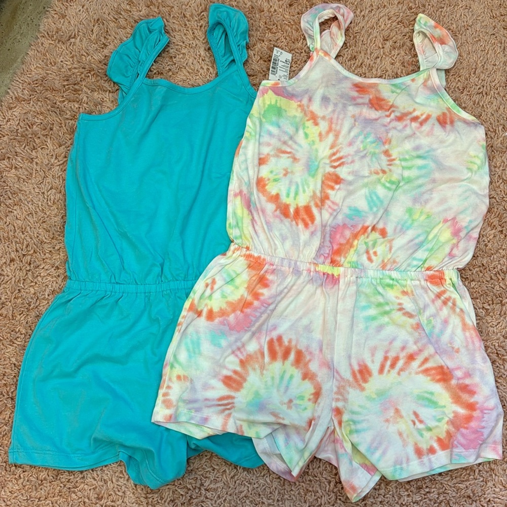 2 big girl rompers